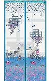 虫除けカーテン 玄関網戸 マグネット式 夏 ドアカーテン 蚊/ハエ対策 人気 通気性よい 網戸 玄関用 勝手口用 おしゃれ 取り付け簡単 マグネット玄関カーテン 開閉式 マジックテープ付き お部屋 飾