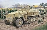 プラッツ ドラゴン 1/35 第二次世界大戦 ドイツ軍 Sd.Kfz.251 Ausf.C フィギュア4体付属 (ボーナスパーツひまわり付属) プラモデル DR6187F 成型色
