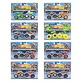 ホットウィール(Hot Wheels) モンスタートラック 1:64 2パック アソート 乗り物おもちゃ ミニカー 2台組×8セット入り BOX販売 3歳から マルチ FYJ64-987B