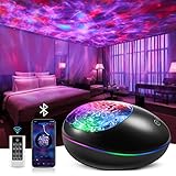 kufire プラネタリウム 家庭用 本格的、8種ホワイトノイズ内蔵するホワイトノイズマシン、Bluetooth/AUX-IN/TFカード対応可のベッドサイドランプ、8種点灯モードのプラネタリウム 家庭用 人気、リモコン付きのナイトライト、輝度調整可のルームライト 海洋の雰囲気作り、寝かしつけ用プラネタリウム プロジェクター、間接照明 おしゃれ 誕生日プレゼント 女性 人気 誕生日贈り物 インテリア 雑貨 癒しグッズ 引越し祝い プレゼント 寝室 飾り ライト【黒】
