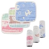 よだれカバー 抱っこ紐用よだれカバー よだれパット 綿100％ 八重ガーゼ 柔らかい ホック式で着脱カンタン ６枚セット (A)