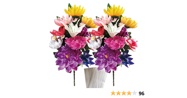 Amazon 墓花 墓用 仏花 仏壇用 造花 お供え花 ２束組 造花専門店はなこ Ver Da 129py 造花 オンライン通販