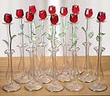 レッドローズinガラス花瓶 – クリスタルローズthat will last forever – Gift Boxed – I Love You – Valentine 's Day – Mom – 