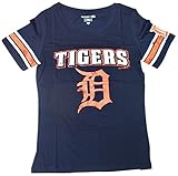 デトロイトタイガースのレディース半袖スクープネックベビージャージー 3L