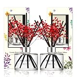 COCODOR ココドール フラワーディフューザー ブラックチェリー(Black Cherry) 200ml 2個入り リードディフューザー スティック付き ルームフレグランス 芳香剤 部屋用 ギフトプレゼント