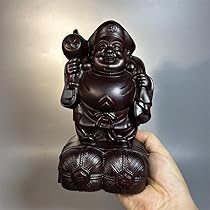 Amazon｜大黒様 木彫り 七福神 大黒天 置物 黒檀 仏像