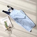 シンプル　 業務用　エプロン カフェ風　ベーシックタイプ　無地　H型　着丈72ｃｍ (skyblue)