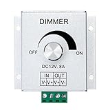 EPBOWPTアルミニウムケースdc12 V 8 AノブコントローラLEDライトスイッチディマー5050 3528単一の色のLEDストリップライトLED電球ランプ