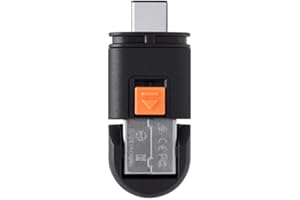 Monoprice USB-C MicroSD Reader - Black, With Dual Mode, Plug Into Any USB 2.0, 3.0, or 3.1 Port 113506