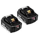 UPWAY 18v バッテリー bl1860b互換 6.0Ah 残容量表示 + 自己故障診断 bl1860 BL1860 BL1830 BL1840 BL1850b BL1860対応2個セット黒1年保