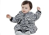 (ポルトプエルト) Porto Puerto カバーオール アニマル柄カバーオール ベビー 赤ちゃん 80 シマウマ柄 キリン柄A キリン柄B 豹柄(ピンク) 男の子 女の子 (ゼブラ柄)