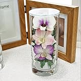 BIOグラスウェアオーキッドL　洋蘭仕様　プリザーブドフラワーガラスLサイズ　ボックス付　お供え　お悔み　ペット　仏壇　