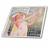 BLNヴィンテージFood and Drink Labels andポスター – Vintage Absinthe Robetteフランスワイン広告ポスター – タイル 12-Inch-Ceramic