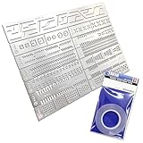 SALUDABLE スジボリ ガイド テンプレート ガイドテープ 3mm 筋彫り プラモデル 工具