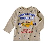 ダブルB(mikihouse) アメリカンヒーローズ☆長袖Ｔシャツ 100cm グレー（06）