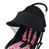 PROKTH 大型サンシェイド ベビーカー用 UVカット99% 日除けカバー 風よけ 通気性 コンパクト