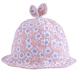 女の子 夏春 ハット キッズ 赤ちゃん アウトドア お出かけ uvカット 紫外線対策 ベビー帽子 花柄 綿 通気 ピンク 46cm