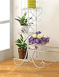 IAIZI 鍛鉄の花のスタンド、床立てのポットラック、多層屋内と屋外ヨーロッパのフラワーラックのリビングルームバルコニーフラワースタンド (色 : C)
