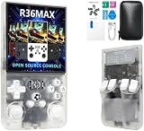 R36max ポータブルレトロゲーム機｜4インチ液晶・Linuxシステム搭載・64GB/128GB内蔵・コンパクト携帯型ビデオプレーヤー (64G,ブルー) (64G,H) [並行輸入品]