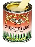 General Finishes QBY ミルクペイント、1クォート、バターミルクイエロー