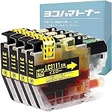 【横トナ】ブラザー用 互換インク LC3111Y イエロー 4本 DCP-J572N DCP-J582N DCP-J972N DCP-J973N-B/W DCP-J982N-B/W MFC-J893N MFC-J903N DCP-J978N-B/W DCP-J577N MFC-J998DN/DWN MFC-J738DN/DWN DCP-J987N-W