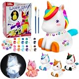 描ける 動物ランプ お絵描きキット 絵の具セット 工作キット DIY 手作りキット 間接照明 ナイトライト メイキングトイ 男の子 女の子 お誕生日 入学 お祭り クリスマス ハロウィーン プレゼント ギフト (ユニコーンランプ)