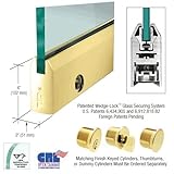 C・R・Laurence dr4tpb12sl CRL真鍮4 " Taperedドアレールwithロックfor 1 / 2 "ガラス – 35 – 3 / 4 "