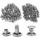 両面カシメ 大 9mm 8mm（足）100組 シルバー レザークラフト 革・バッグ補修 金具 手芸 クラフトパーツ屋