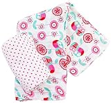 Plum Collections Pattern Cotton Muslin Squares Swaddle Wraps Love Owls Design (Pack of 2, X-Large)