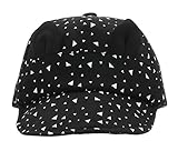 (コ-ランド) Co-land 帽子 ベビーキャップ キッズハンチング帽子 子供ハット 三角形プリント 耳付き ネコ模様 男女児 新生児 女の子 男の子 お出かけ 紫外線対策 ブラック