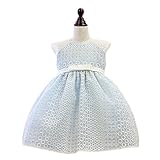 ベビードレス 016912 フォーマル 結婚式 ノースリーブ 刺繍 ドレス セレモニー 子供 ドレス ワンピース パーティー [リトルプリンセス] Little Princess ブルー 80cm