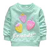 Brightup　幼児　女の子キャンディーカラースウェットプルオーバー、ロングスリーブtシャツ