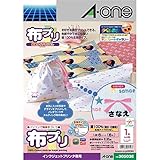 【Amazon.co.jp限定】 エーワン 布プリ プリントできる布 生地タイプ 白 30503タイプ 6シート