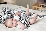 Milk Snob Over-sized Muslin Swaddle Blanket Black and White Stripes by Milk Snob