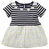 西松屋 [EFD] ボーダー・花柄切り替えワンピース 【100cm・110cm・120cm・130cm】　100