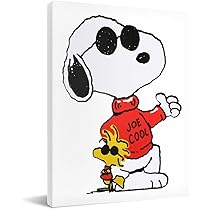 Amazon.co.jp: アートパネル ピーナッツ スヌーピー キャンバス