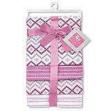 Regent Baby 4 Piece Flannel Receiving Blanket Pink/White 28 x 28 [並行輸入品]