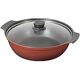 パール金属 鍋 卓上鍋 30cm ガラス蓋付 IH対応 ふっ素加工 6~8人用 旨味 HB-6967