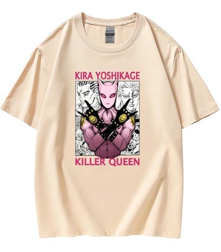 Amazon.co.jp: LOOR ジョジョの奇妙な冒険 キラークイーン Tシャツ 