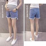 【dp180574029】マタニティアシメデザインデニムショートパンツ ブラック