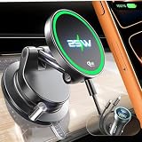 【LISEN 2026 新登場・Qi2.2認証 25W充電】スマホホルダー 車 ワイヤレス充電 マグネット【25W急速充電+真空吸盤+レバー調整、係止ロック】magsafe 車載ホルダー 車 スマホスタンド 真空吸着式スマホホルダー 車 マグネット qi2 充電器 25w バレンタイン ギフト iPhone17-12シリーズ対応（ iOS 26バージョン以降25 w対応)