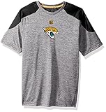 NFLジャクソンビルジャガーズBoys Youth「ガンマ」半袖パフォーマンスTシャツ、スチールグレー, Large ( 1416 )