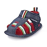 ボーイズサンダル　男の子の赤ちゃん　涼しいベビーシューズ 軽量　柔らかい　快適　マジックテープ付け　歩行靴　綿布　ブルー　0-6ヶ月に対応 夏