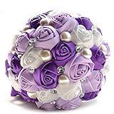 高級手作り　ウェディング ブーケ　花嫁ブーケ　バラの 造花のブーケ 結婚式造花