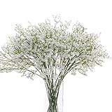 URIJK 造花 本物そっくり　インテリア　ホワイトかすみ草　　観賞植物　手作りブーケ 造花花束　ウエディングブーケ イベント パーティー 撮影 プレゼント　気分転換 　ホワイト