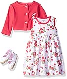 ハドソンベビーベビー女の子3 Pieceドレス、カーディガン、靴セット US サイズ: XL カラー: レッド