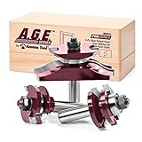 A.G.E. Series by Amana Tool MD502 Raised Panel Door Making Carbide Tipped Router Bit Set with Back C