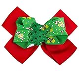 女の赤ちゃんのクリスマスリボンヘア弓アリちょう結びのヘアピン髪留めヘアアクセサリークリップ (E)