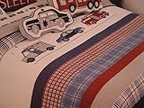 Lil' Dickens Appliqued Reversible Quilt Fire Truck Police Car Ambulance Full/Queen [並行輸入品]