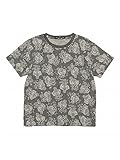 (ヒステリックミニ) Hysteric Mini GRAFFITY MINI JQ 総柄半袖Tシャツ 110cm グレートップxホワイト